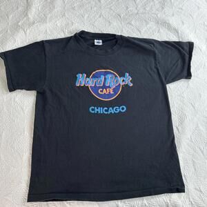 Vintage Hard Rock Cafe Chicago Mens Size XL  Black T Shirt Single Stitch